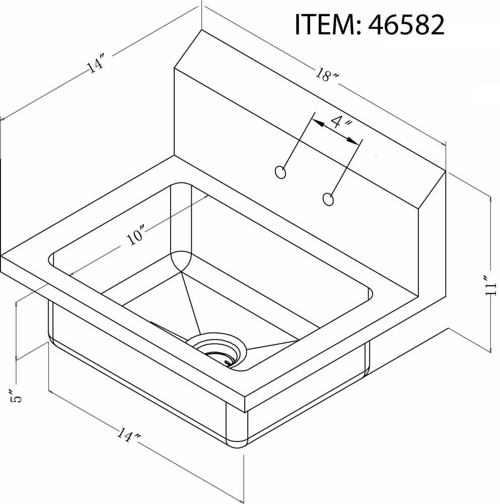 Omcan 46582 Hand Sink With 4 Centres Ifoodequipmentca