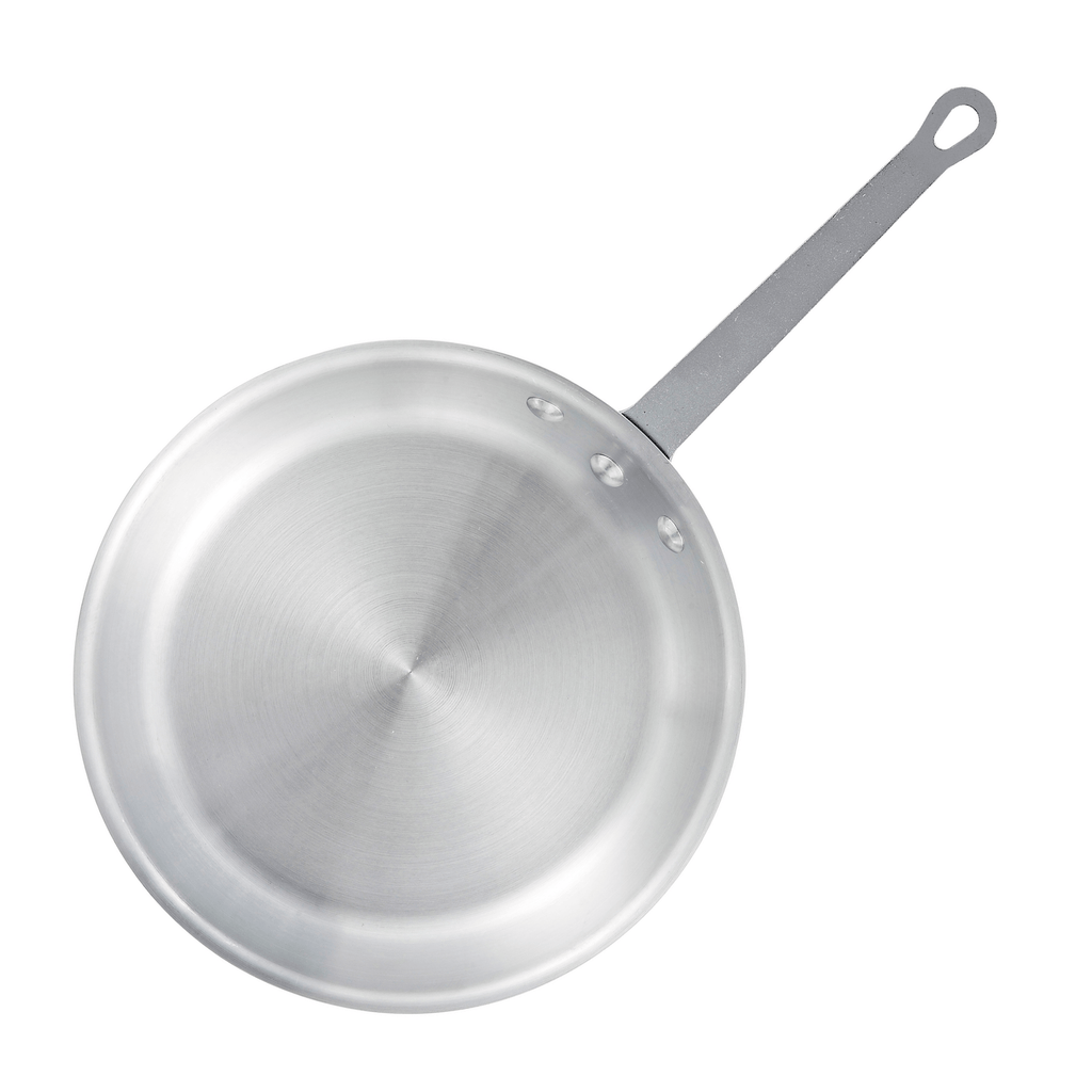 Winco - Commercial Frying Pan with Natural Finish - Aluminum