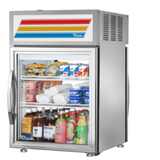 True GDM-05PT-S-HC~TSL01 - 24" Pass-Through Two Glass Door Display Cooler