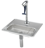 T&S Brass B-1230-12 - Water Station with 12" Pedestal Glass Filler & Drip Pan Assembly