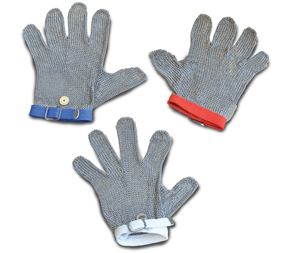 Commercial Stainless Steel Mesh Kitchen Glove with Wrist Strap