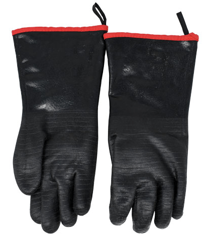 Omcan - Black Heavy-Duty Heat-Resistant Neoprene Pair of Gloves - Safe –
