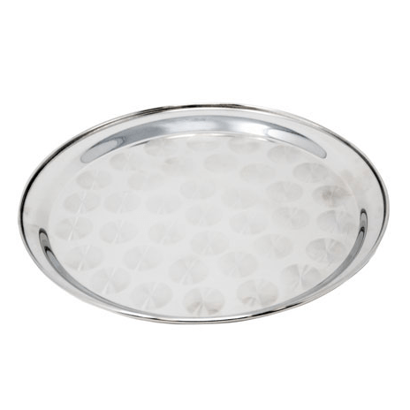 Omcan - Commercial Round Stainless Steel Serving Tray