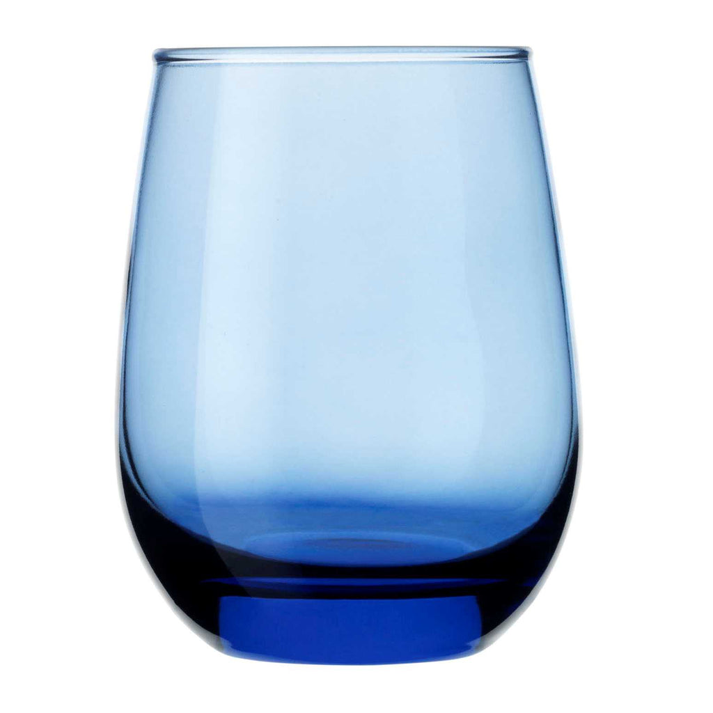 Libbey 231l 15 25 Oz Tidal Blue Stemless Wine Glass Case Of 12 Ifoodequipment Ca