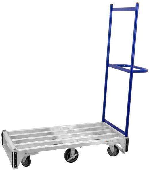 23 x 48 Aluminum Stocking Cart with Push Handle and 6 Wheels - 661 l –
