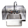 Omcan 44586 - Hand Sink with Side Splashes and 4" Gooseneck Faucet