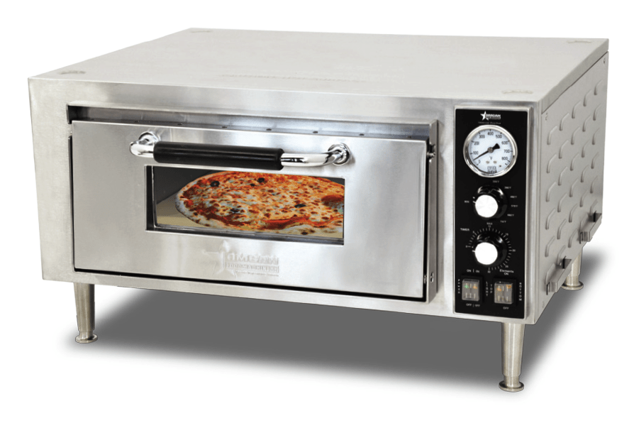 Omcan 40633 Electric Countertop 13 3/4 Single Deck Compact Series Pizza  Oven - 220V, 1 Phase, 2.2 kW